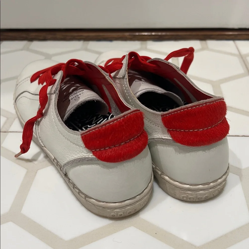 Dolce Vita Red and White Sneakers - Picture 4 of 5